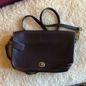 Vintage Coach Crossbody in Dark Brown